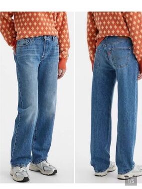 Levis 501 90s Women Jeans 28x30 Blue Loose Straight Button Fly Rigid 100% Cotton